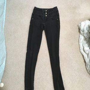 Black high waist skinny jeans
